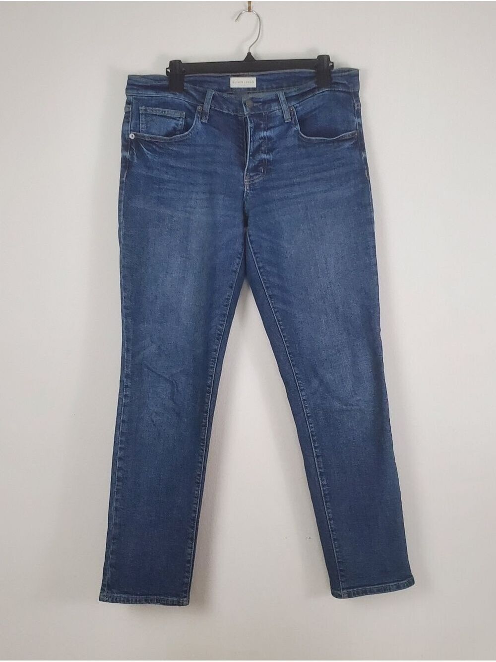 Oliver Logan Midwash Blue Jeans Button Fly Womens Size 28 Cotton Blend